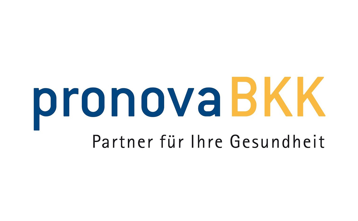 Das Logo von Pronova BKK das auf Vortr�ge von Dr. med. Michael Feld